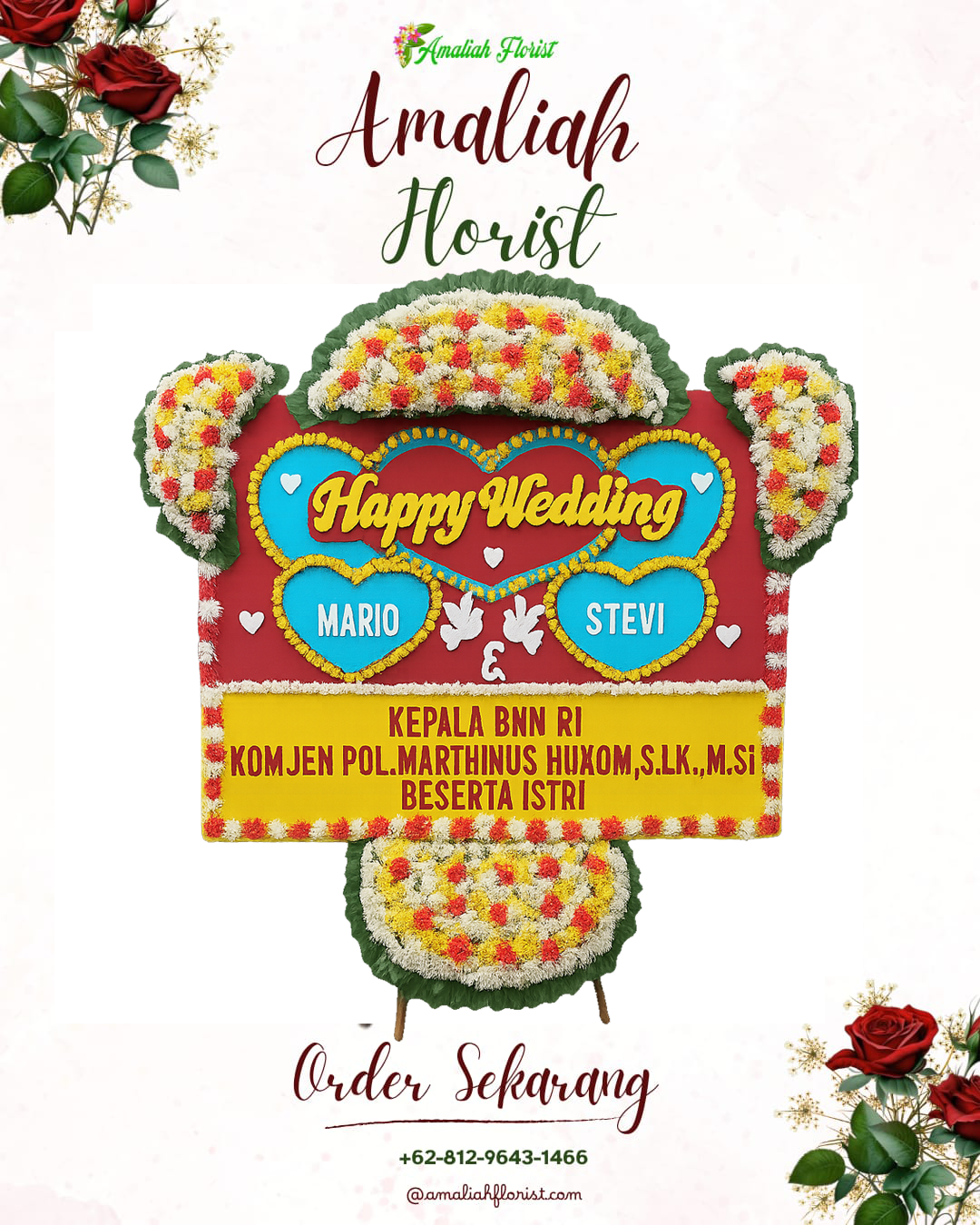Papan Bunga Pernikahan Palangkaraya